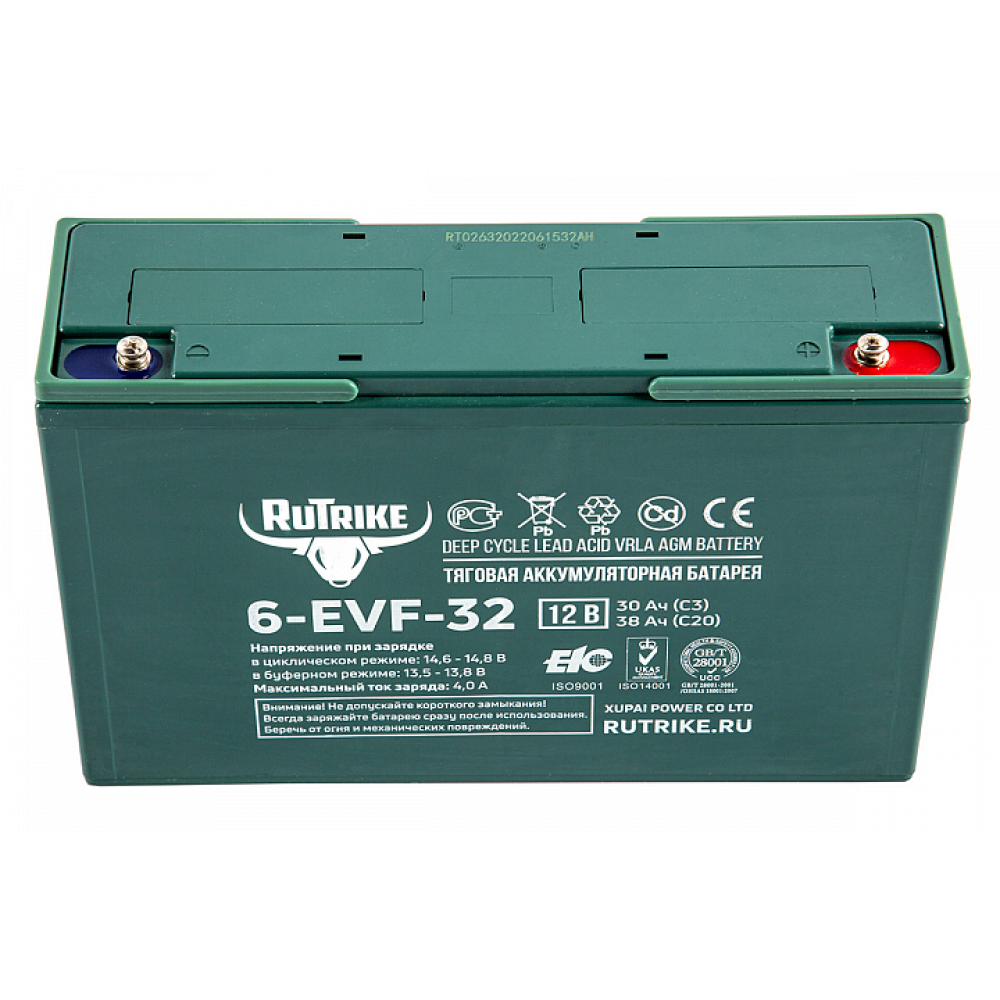 Тяговый аккумулятор RuTrike 6-EVF-32 (12V32A/H C3) 1
