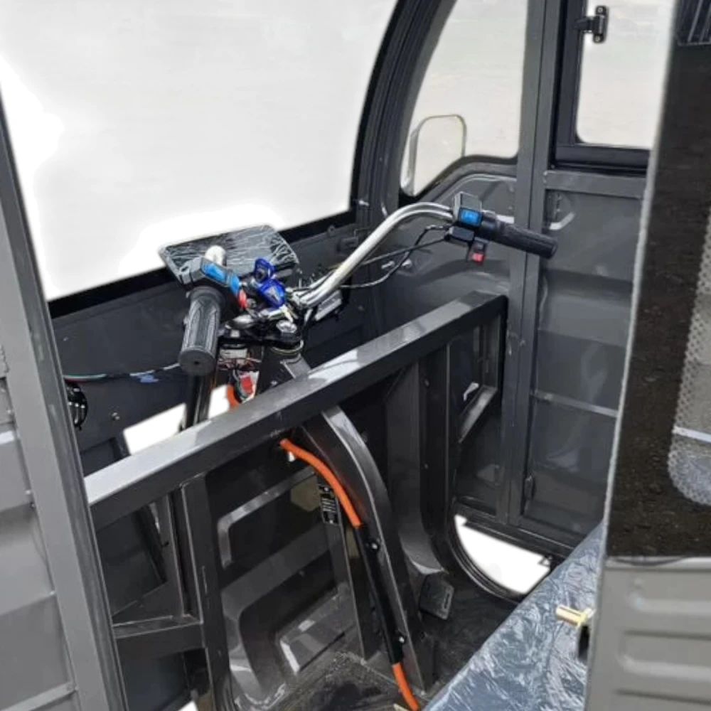 Грузовой электротрицикл Yasmand Гидравлика С900 Кабина 60V32Ah Серый 10